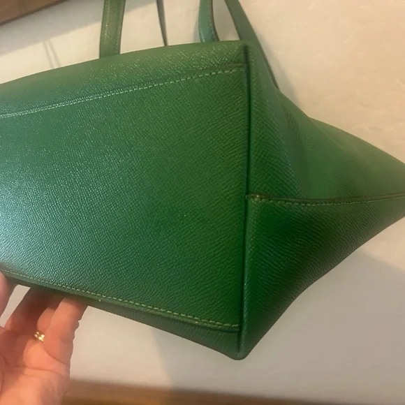 Coach Vibrant Green Leather Tote - Picture 12 of 16